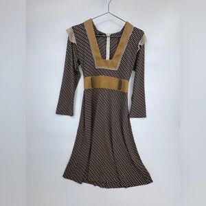 Sigal Dekel Retro Style long Sleeve Dress Sz M